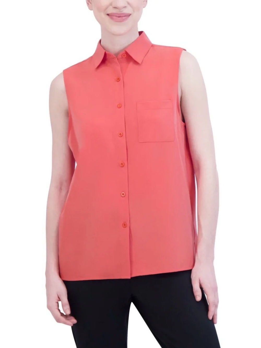 GAIAM Coral Sleeveless Button-Down Shirt